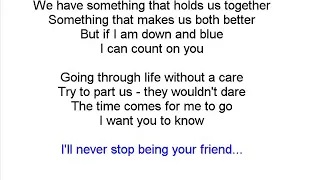 Never Stop Being Your Friend